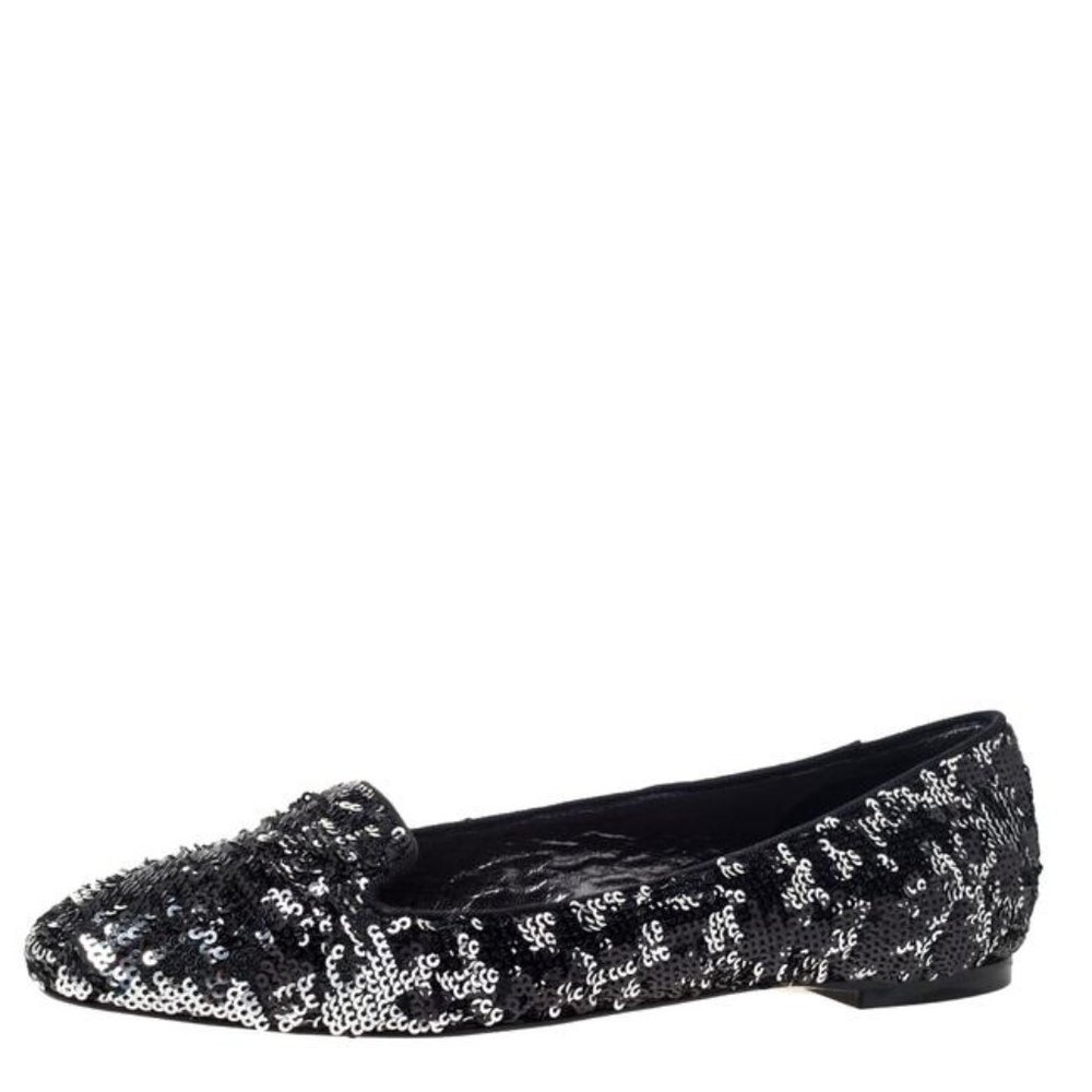 Dolce & Gabbana Sequin Smoking Slippers